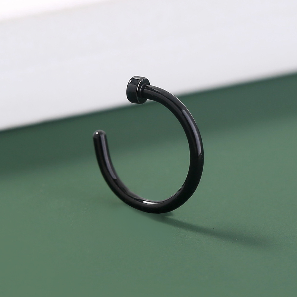 Fashion New Personality Exaggerated Stainless Steel False Nose Ring C-shaped Nose Nail Jewelry display picture 9