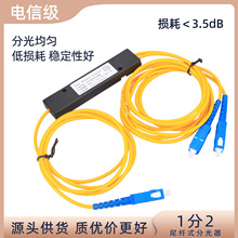 科路士光纤光分路器尾纤式1分2盒式封装分光器分线盒电信级SC接头