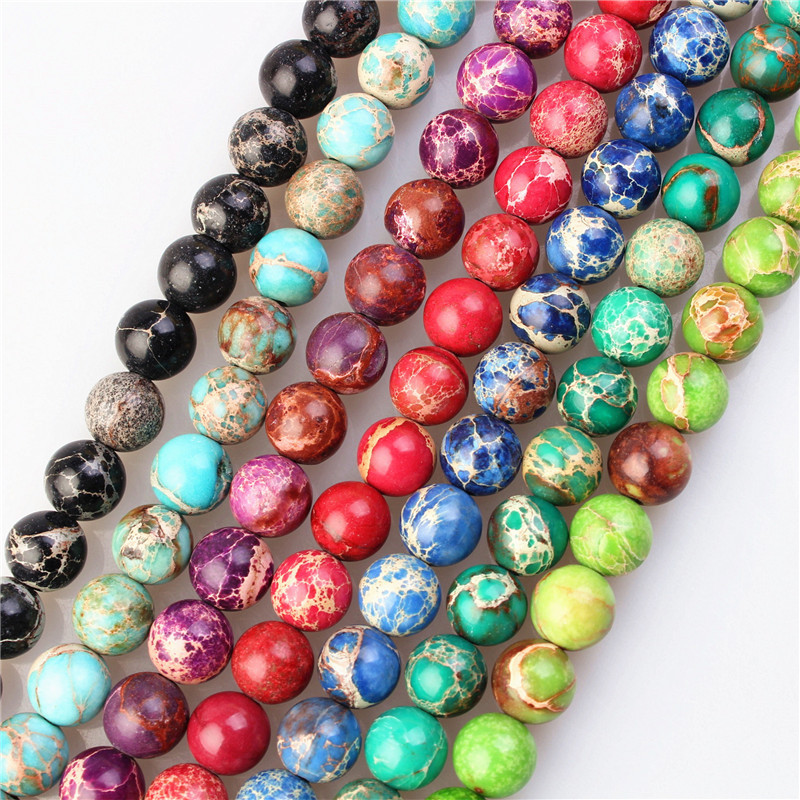 Cross-border best-selling imperial stone bead DIY jewelry accessories star accessories imperial pine half-finished beads turquoise