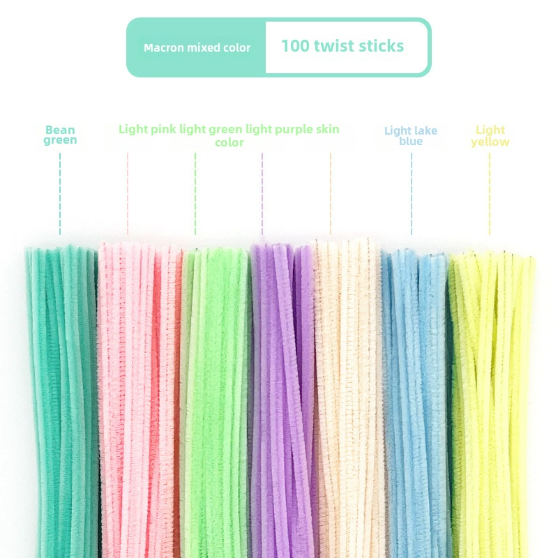 Encrypted twist rods (MaoGun) DIY craft pipe cleaners, ultra‑dense, multi‑color sets (about 100 pcs)