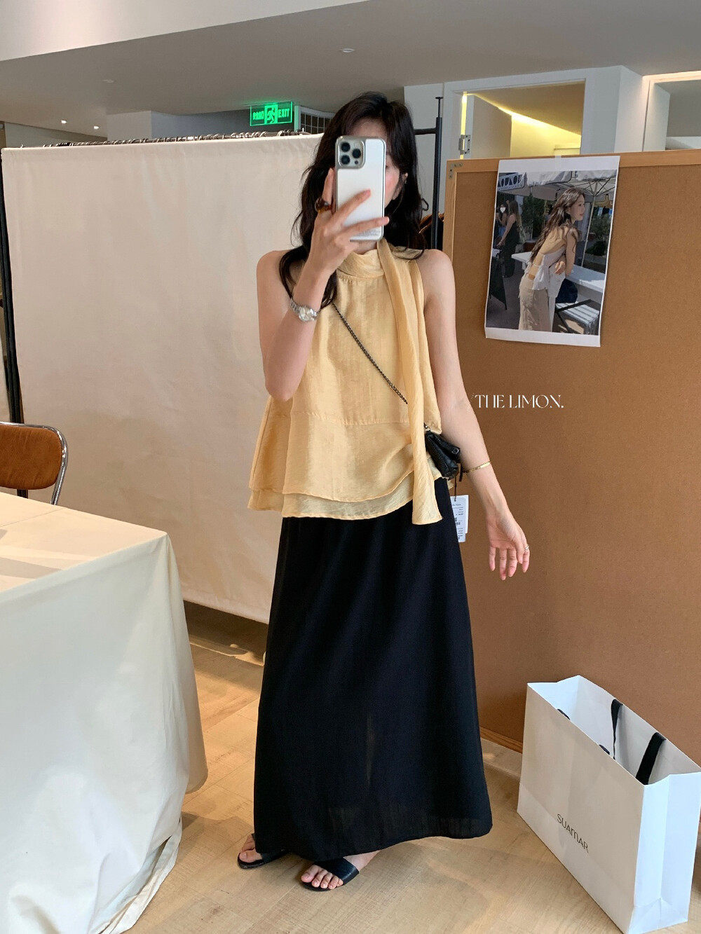 Áo hai dây nữ thiết kế dây rút phối nơ, mặc trước sau đều được, tôn dáng thon gọn — màu hồng, màu cam, màu trắng, xanh lá cây chi tiết 26