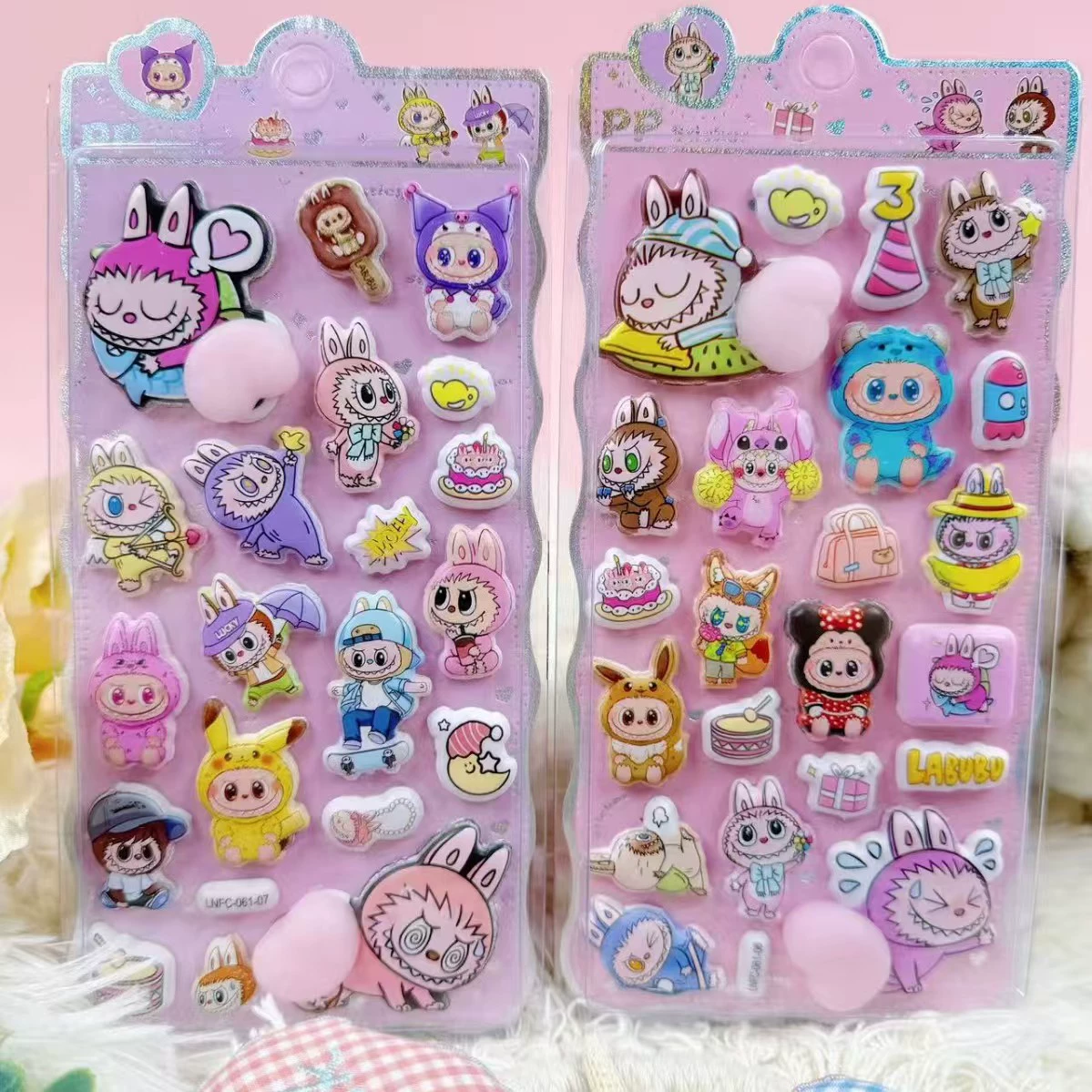 Three dimensional cartoon sticker, rainbow phone case, gradient