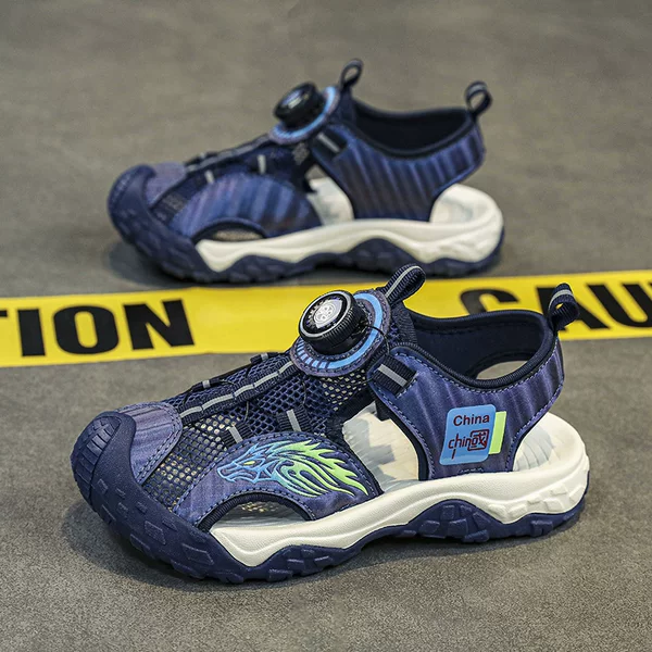 High-Quality New Model Non-Slip Boys' Closed-Toe Sports Shoes for Teenagers and Older Children, Boys' Sandals, Summer Children's Beach Shoes