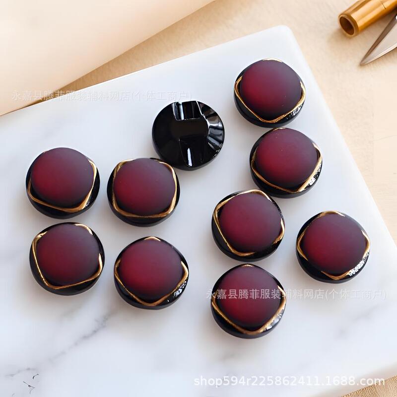 Shirt Buttons, Women's Shirt Buttons, Colorful Round Resin Small Buttons, Versatile Chiffon Shirt Short-Sleeve Cardigan Buttons Wholesale