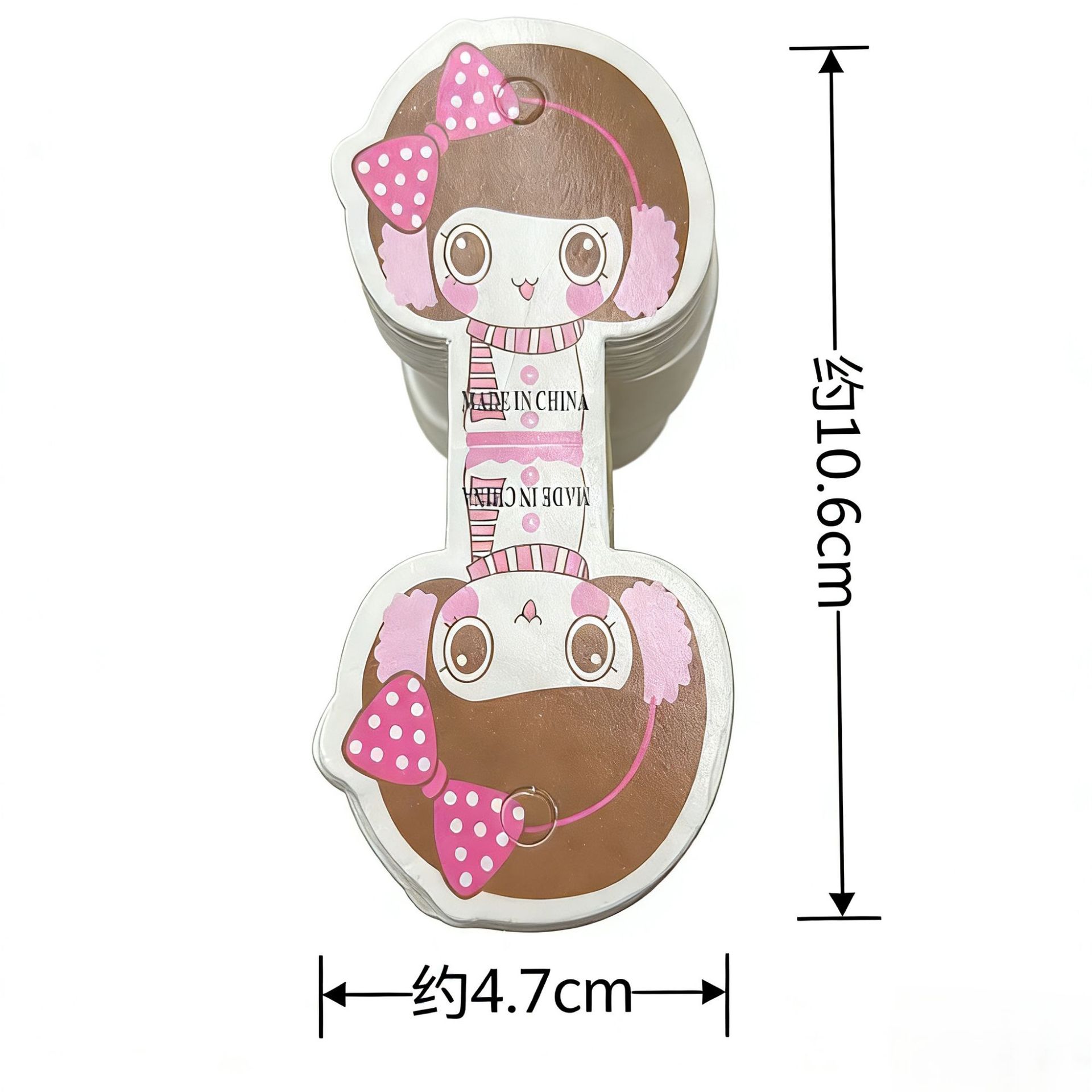 Tarjeta de embalaje de tarjeta plegable especial creativa tarjeta de cuerda de cabello infantil tarjeta de papel de anillo de intestino grueso tarjeta de cabeza de cuerda de papel joyas tarjeta de visualización