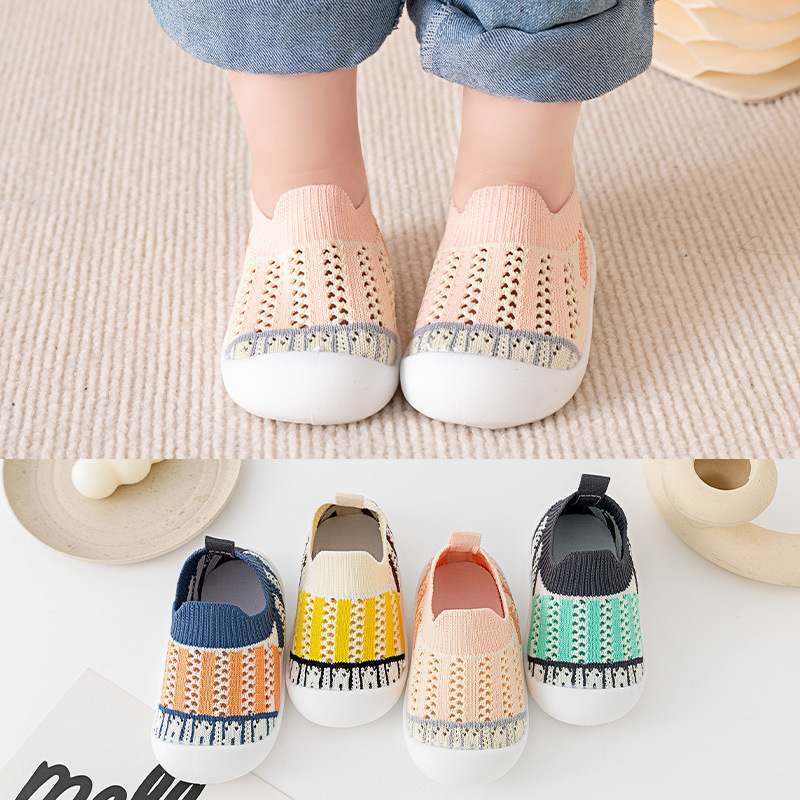 Primavera y verano zapatos de malla para niños de color sólido zapatos de suela suave zapatos para niños pequeños zapatos para niños ligeros lindos transpirables