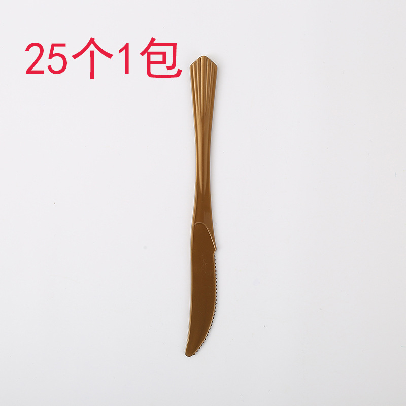 Bronceado punto negro vajilla engrosada taza de papel pastel plato de papel cuchillo de oro tenedor cuchara tejido decoración del partido suministros traje