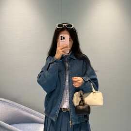 毒家现货正确版本MU家2024新款小标刺绣夹克外套宽松版型男女同款