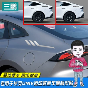 Suitable for Chang'an UNI-V sports rear window logo modification side wing side label car body sticker univ decoration