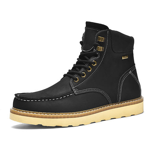 Cross-border high-quality Martin boots men's British casual fashion high-top shoes genuine leather couple work boots