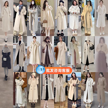 南油冬季新款双面羊绒羊毛呢子大衣女中长款气质外套品牌女装批发