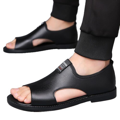 2025 summer sandals New men's casual soft sole anti-slip deodorant men's anti-slip breathable beach shoes Rome
