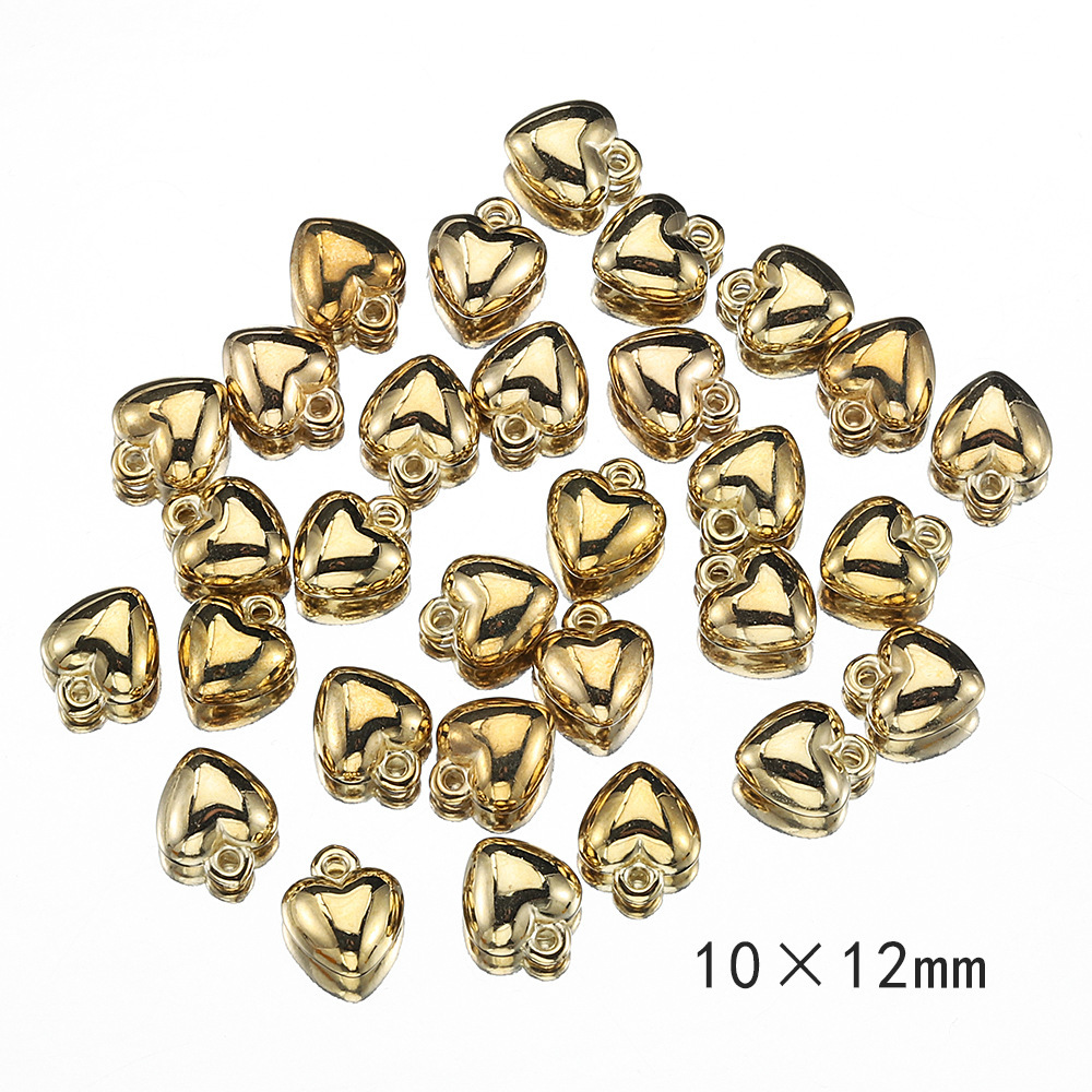 1000g Weight Pendant Jewelry Making Type 6X8MM, 8x10mm Jewelry Making Size DIY Jewelry Accessories Classification 1 Piece Quantity CCB, Plastic Material Heart Shape Pattern Plating Design Basic, Simple Style, Classic Style Style 1 Piece 6X8MM 8x10mm CCB Plastic Heart Shape Pendant 6