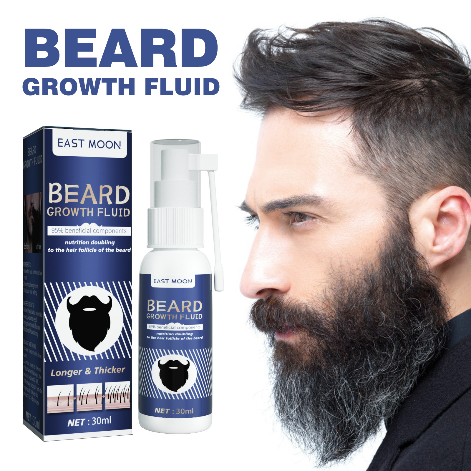 Sérum de croissance de barbe riche en ingrédients naturels pour hommes | Favorise une croissance de barbe plus épaisse et plus complète_voghion.com