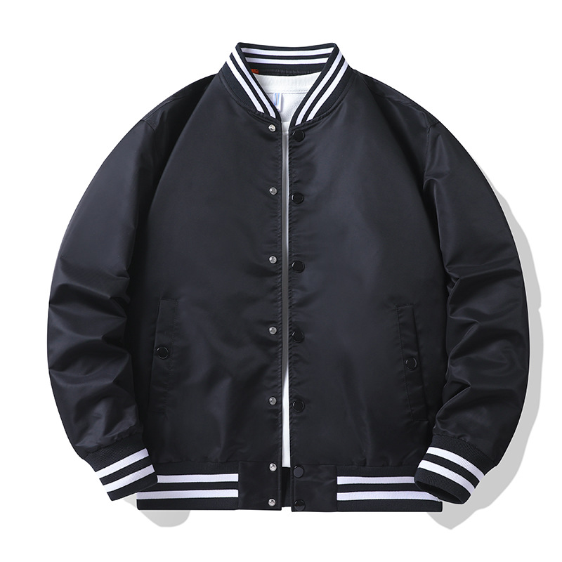 Men's Clothing Baseball jacket men's spring and autumn style personality trend brand retro solid color high street loose pilot jacket_voghion.com