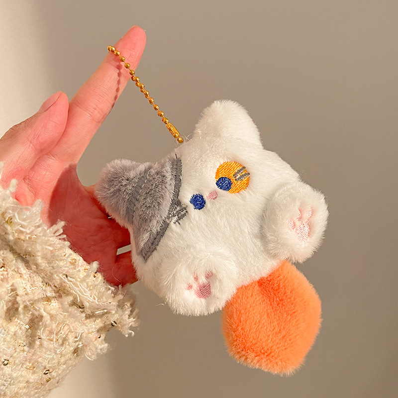 漫画リトルモンスタードールペンダントかわいい小さなギフトぬいぐるみ猫キーホルダーフロアプッシュ人形ペンダントアクセサリー|undefined