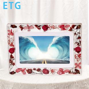 7 inch IPS HD screen dried flower transparent acrylic digital photo frame picture video play cross-border new products