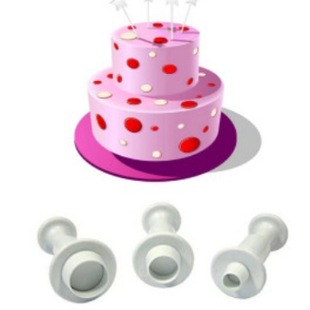 3pcs small round candy cake spring printing die baking cookie mold baking tool OPP set