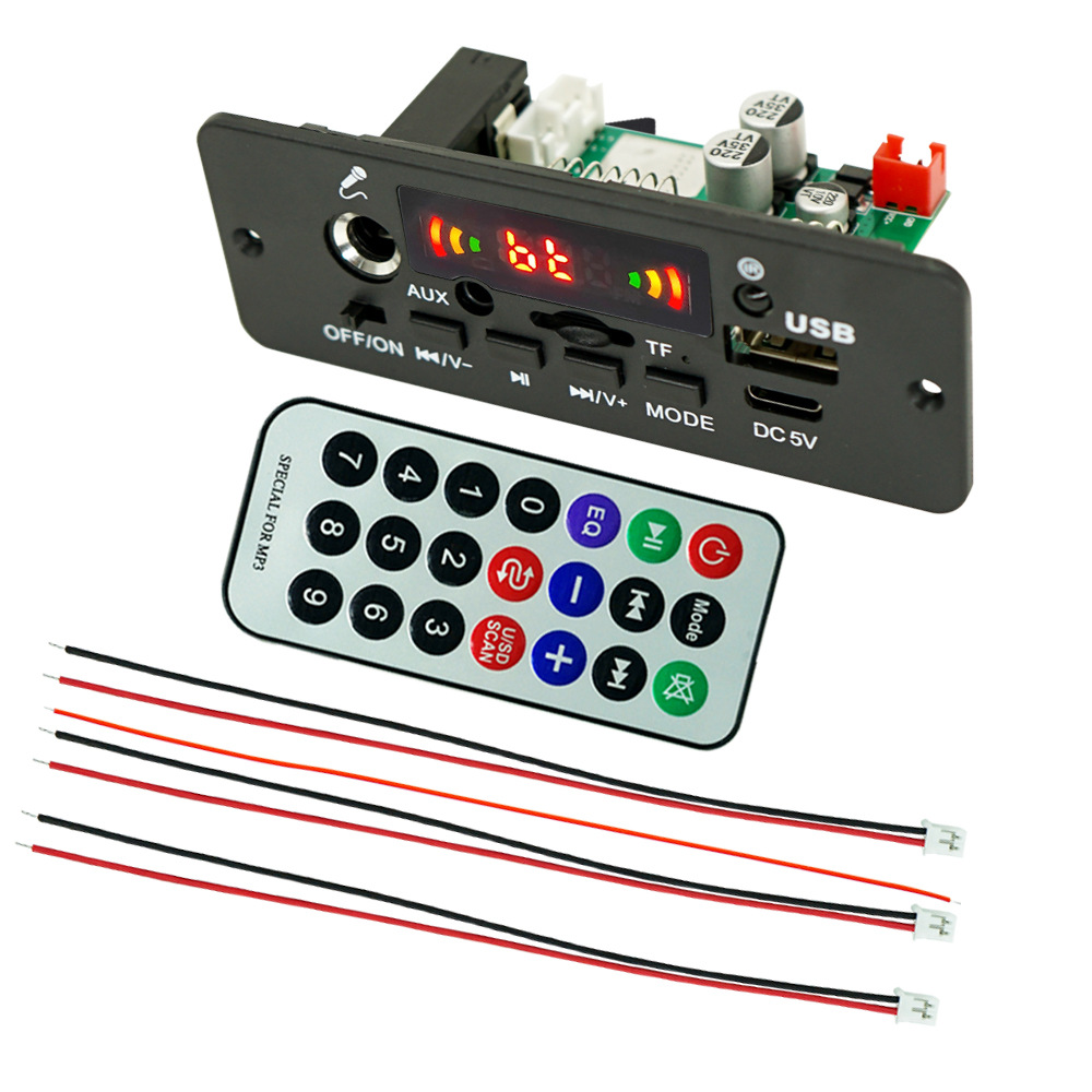 Amplificador de Potencia de 2x40W, Fuente de Alimentación de 7V-25V, Decodificador de MP3, Placa Decodificadora de Altavoces, Placa Amplificadora, Decodificador Bluetooth