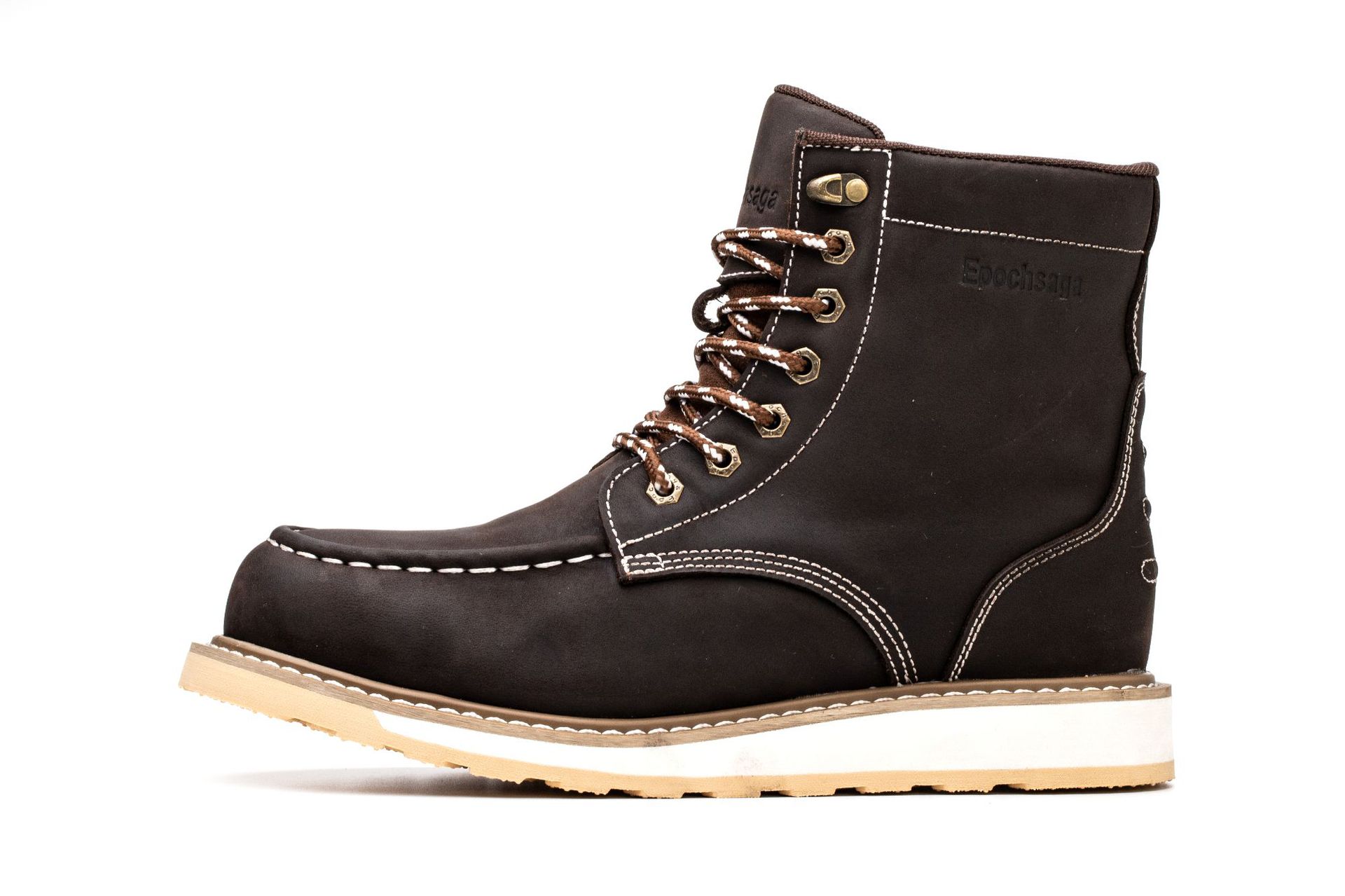 Chaussures de travail spéciales pour hommes, de sécurité, anti-écrasement et anti-perforation, en cuir Crazy Horse de haute qualité._voghion.com