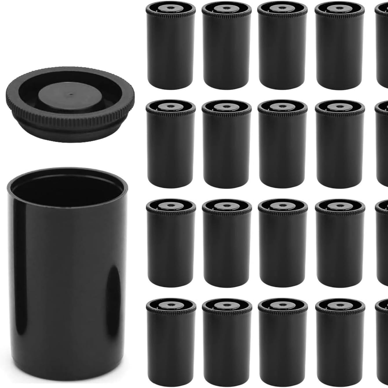 20个胶卷盒带盖 胶片罐塑料桶用于储存胶片卷