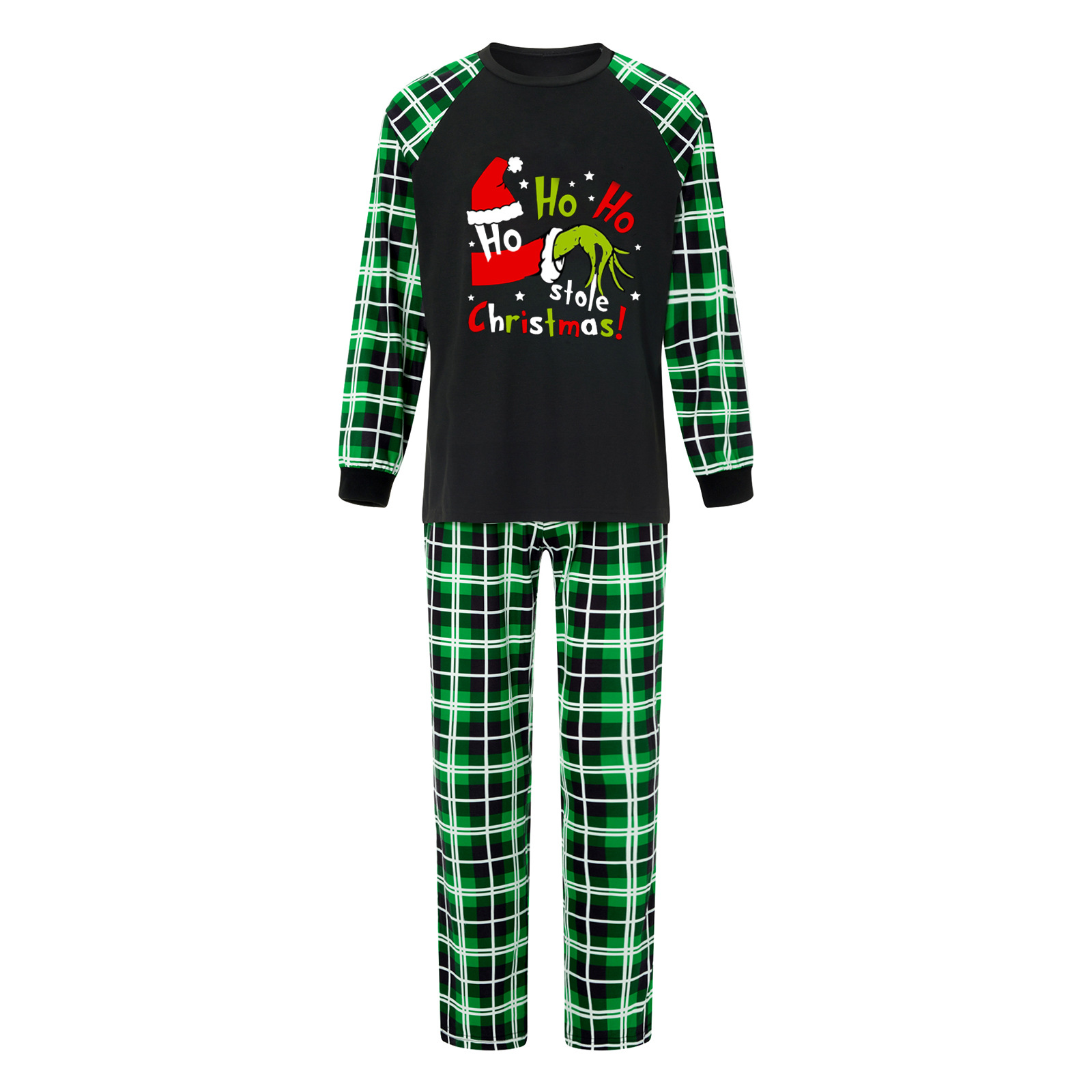 Abiti coordinati per la famiglia Set Moda natalizia Abbigliamento per genitori e figli Pigiama Abiti per la casa Scozzese Due pezzi_voghion.com