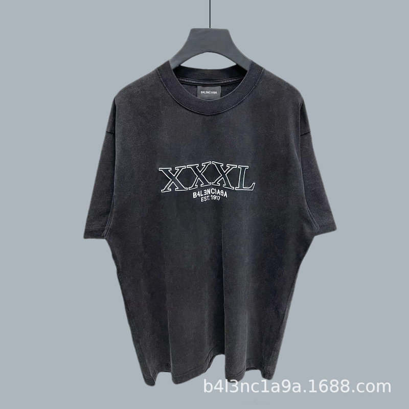 [Ready Stock and Shipped in Seconds] Correct High Version Paris B Family 24S Classic Series Collection Loose Men's and Women's T-Shirts