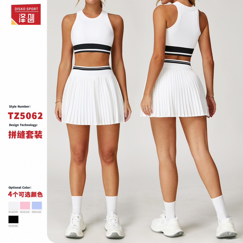 Zechuang Cross-Border Nude Sports Suit Quick-Drying High-Waist Yoga Suit Women's Anti-Exposure Running Fitness Suit 5062