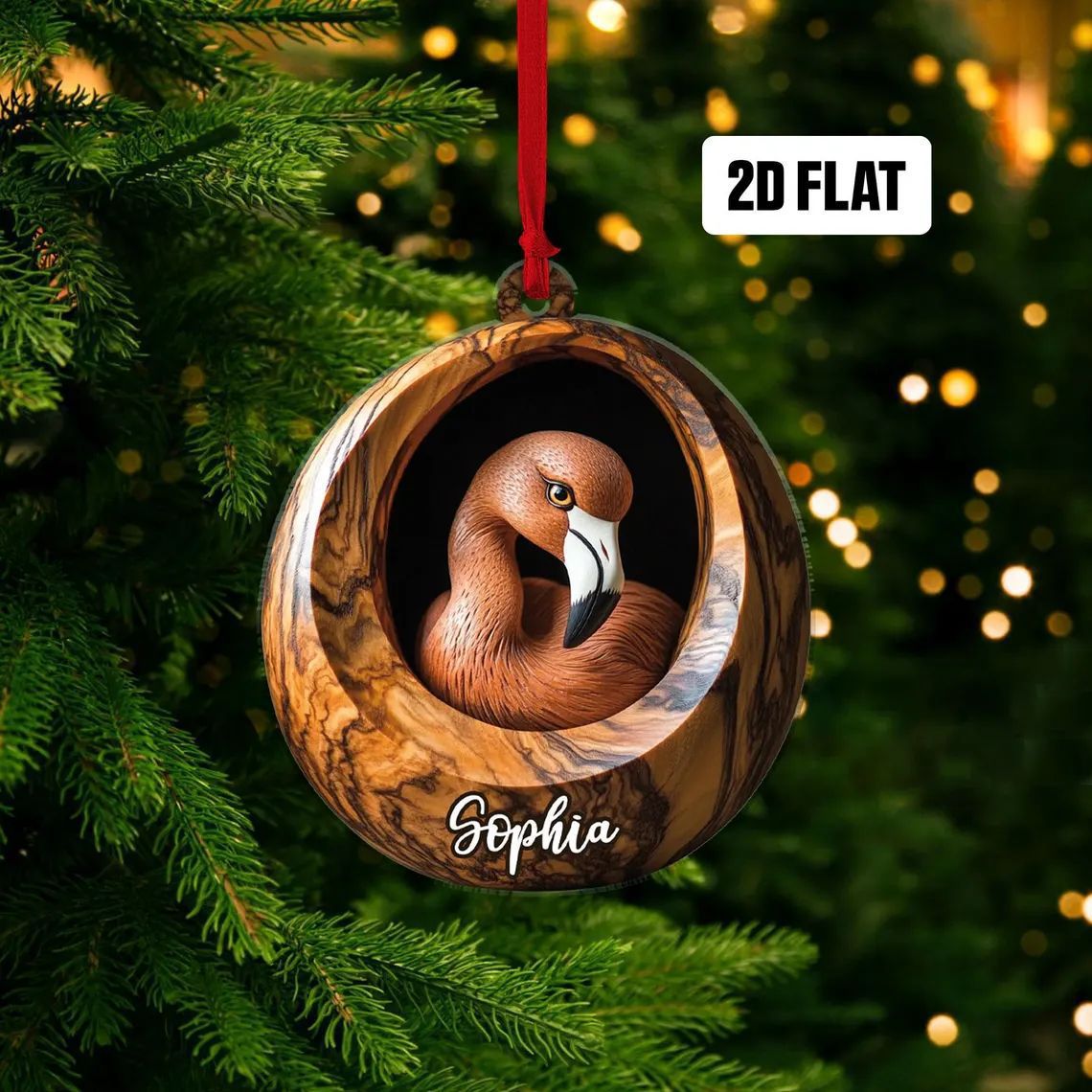 Nuevos búhos transfronterizos, osos, adornos de Navidad, colgantes de árbol de Navidad, colgantes de acrílico de impresión plana 2D