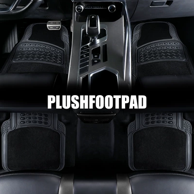 Car Floor Mats 4-Piece Set: Universal Foot Pad