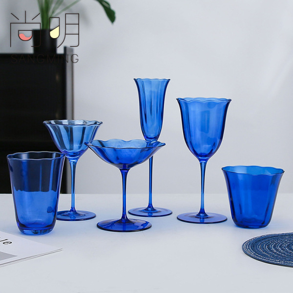 retro crystal wineglass