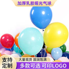12寸加厚哑光乳胶气球生日装饰气球节日派对婚房布置彩色乳胶气球