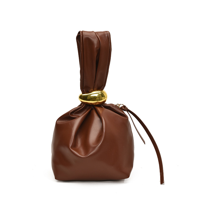 Bolsa de cubo simple y casual, 2025 primavera nueva moda coreana bolso de mano de alta belleza bolsa de mujer decoración