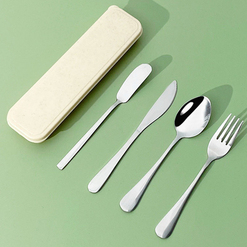 베이지 - 나이프, 포크, 스푼 + 버터 나이프