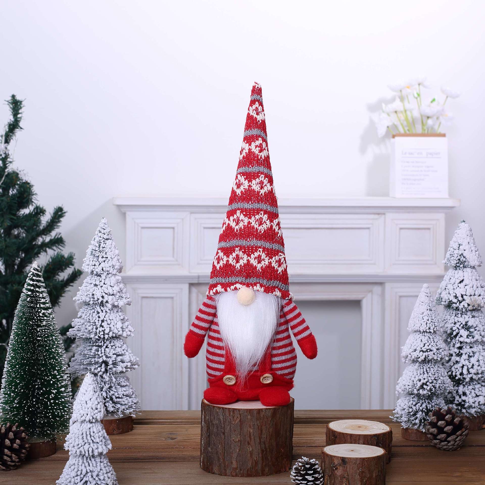 Transfronterizos nuevos nórdicos de peluche de punto decoración de Navidad muñeca sin cara muñeca bosques Rudolph adornos al por mayor