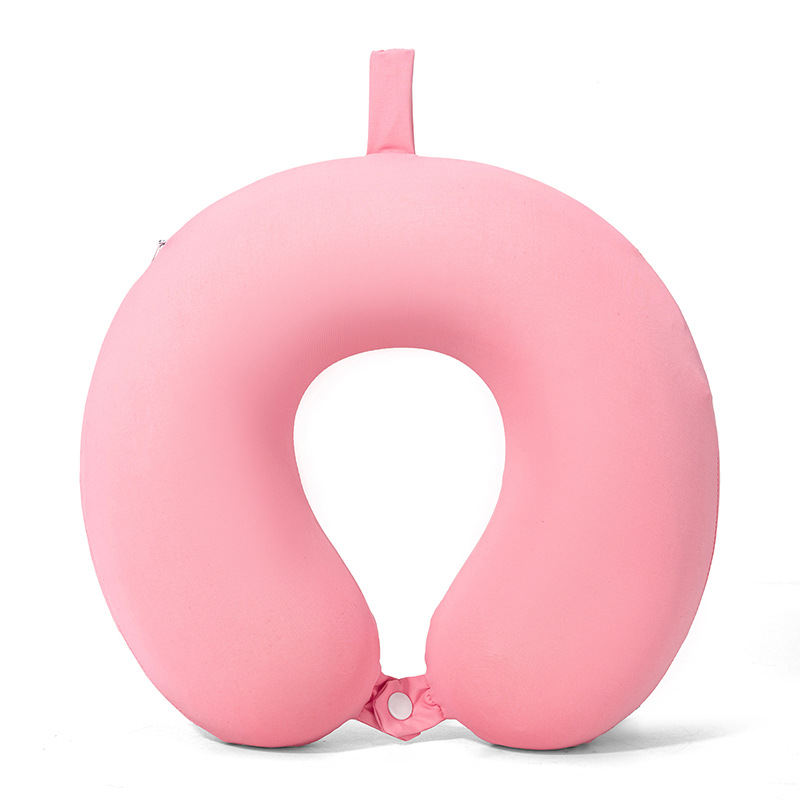 Verano helado sensación fría protección de cuello almohada en forma de U portátil almacenable memoria almohada de cuello de algodón almohada de avión almohada al por mayor existencias