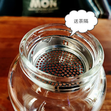 中式泡茶超大容量玻璃杯車載長途旅行茶葉茶創意玻璃水杯男女水杯