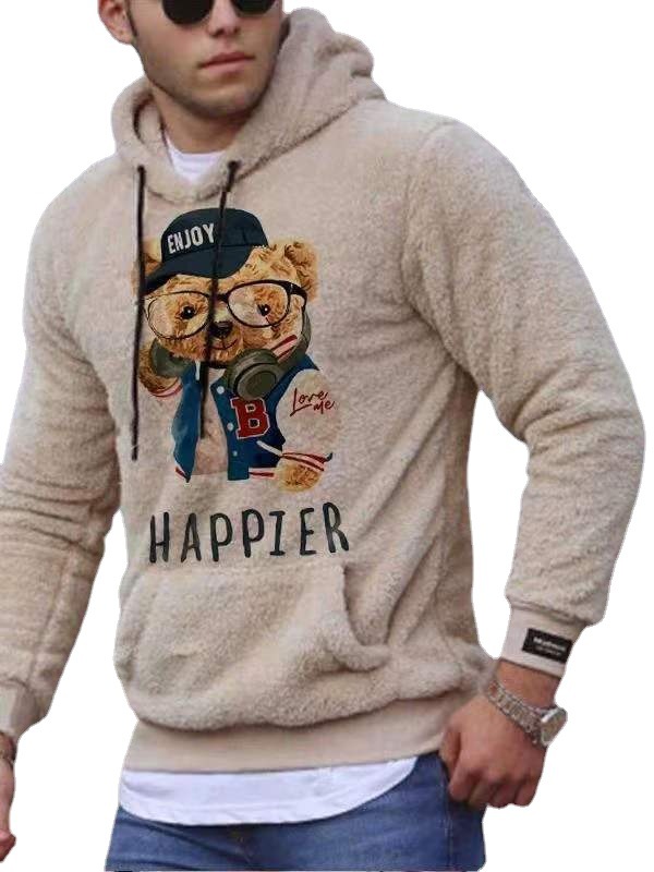 Men's Clothing independent site eyes bear hooded sweatshirt_voghion.com