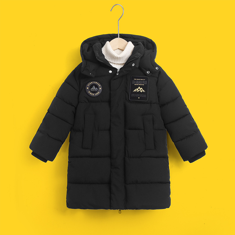869 Chaqueta acolchada de algodón para niños y niñas, de comercio exterior transfronterizo, abrigo de algodón grueso de longitud media y larga, ropa infantil, uniforme escolar, abrigo cálido de algodón.
