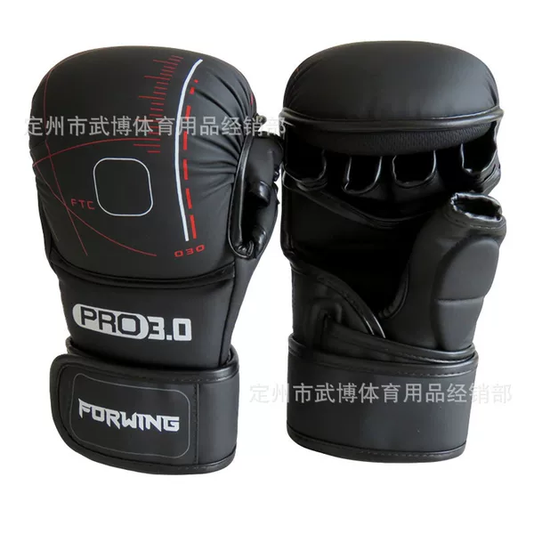 Professional MMA boxing gloves, thickened for children, suitable for fighting and sparring, unisex, for sandbag training, half-finger design, also available for adults