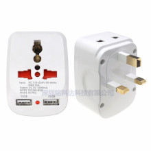 英标旅行插座全球通手机USB充电器香港转换插头万用转英规插头