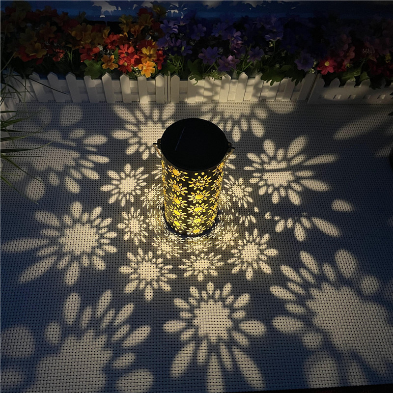 Cross-Border Amazon Solar Lighting Projector Lamp Outdoor Lawn Garden Courtyard Wall-Mounted Lantern Beautification Super Bright