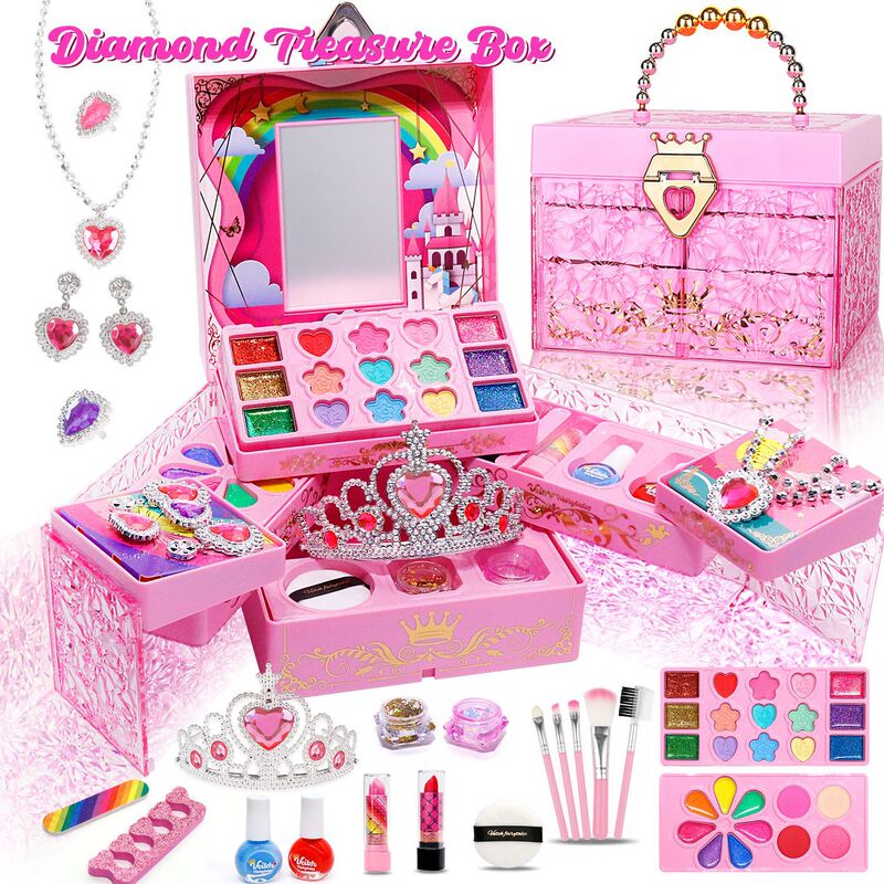 Cross-border variety of children's house makeup girl birthday gift princess nail art jewelry toy set manufacturers