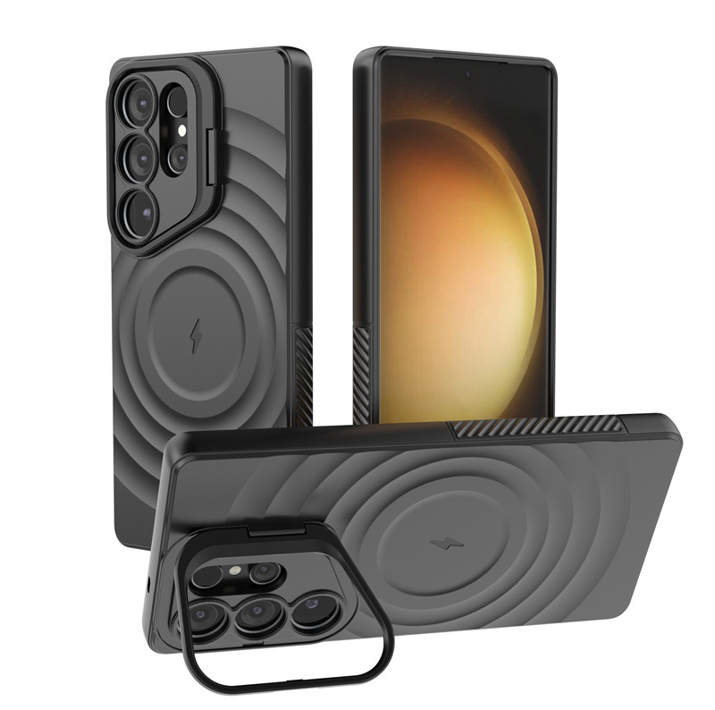 新款磁吸支架适用三星S25 Ultra防摔手机壳S25 Plus波纹保护套|undefined