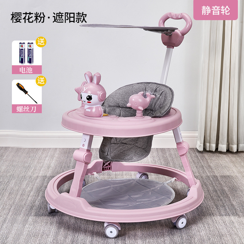 6-18개월 아기에게 적합한 616 핑크 - 무음 휠 + 뮤지컬 장난감 + 파라솔