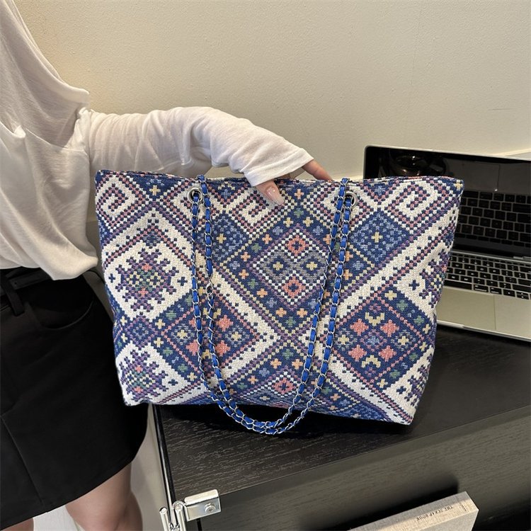 Bolsa nacional de gran capacidad 2023 bolsas de lona rojas red bolsas de brazo bolsas de hombro de mujer al por mayor