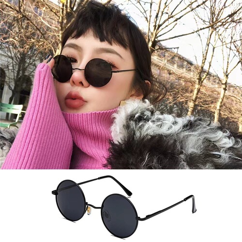 Jet 8030 round sunglasses retro prince mirror anti-UV sunglasses manufacturer glasses wholesale polarized glasses