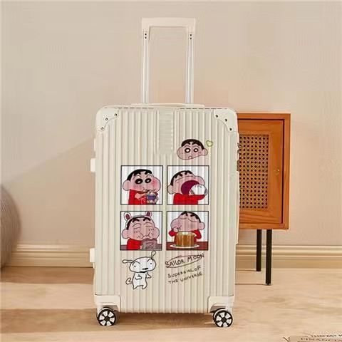 Maleta de contraseña de los hombres universal Mute rueda caja de viaje del estudiante Maleta impresa de dibujos animados de estilo coreano de las mujeres
