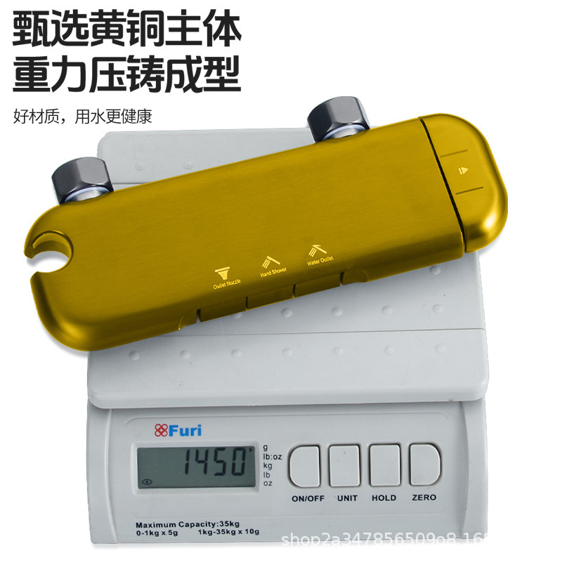 Ducha presurizada simple conjunto de ducha doméstica gris baño tipo estante dividido grifo presurizado boquilla de ducha