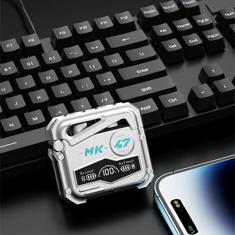 Mk47 беспроводные Bluetooth наушники TWS, механический внешний вид, сверхдлительная работа от аккумулятора, кросс-бордер Amazon e-commerce